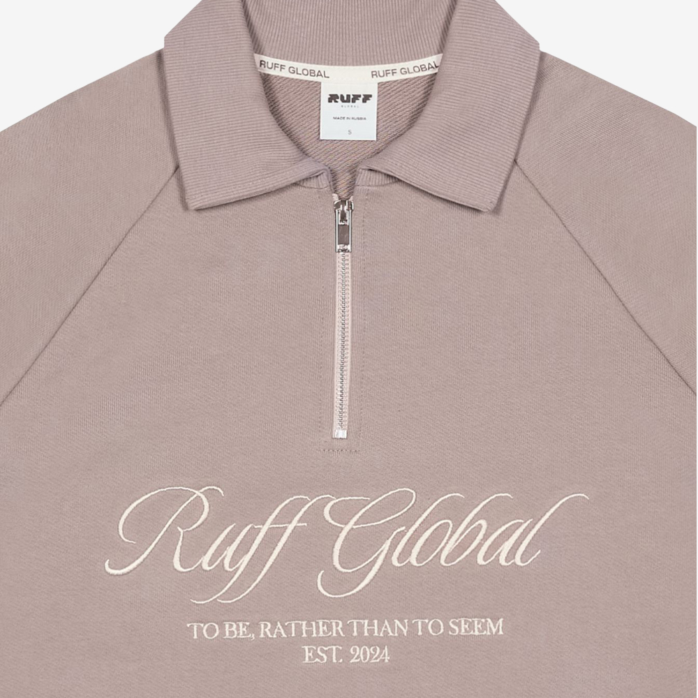 Basic Logo Sport Half-Zip Sweatshirt, Camel#109493