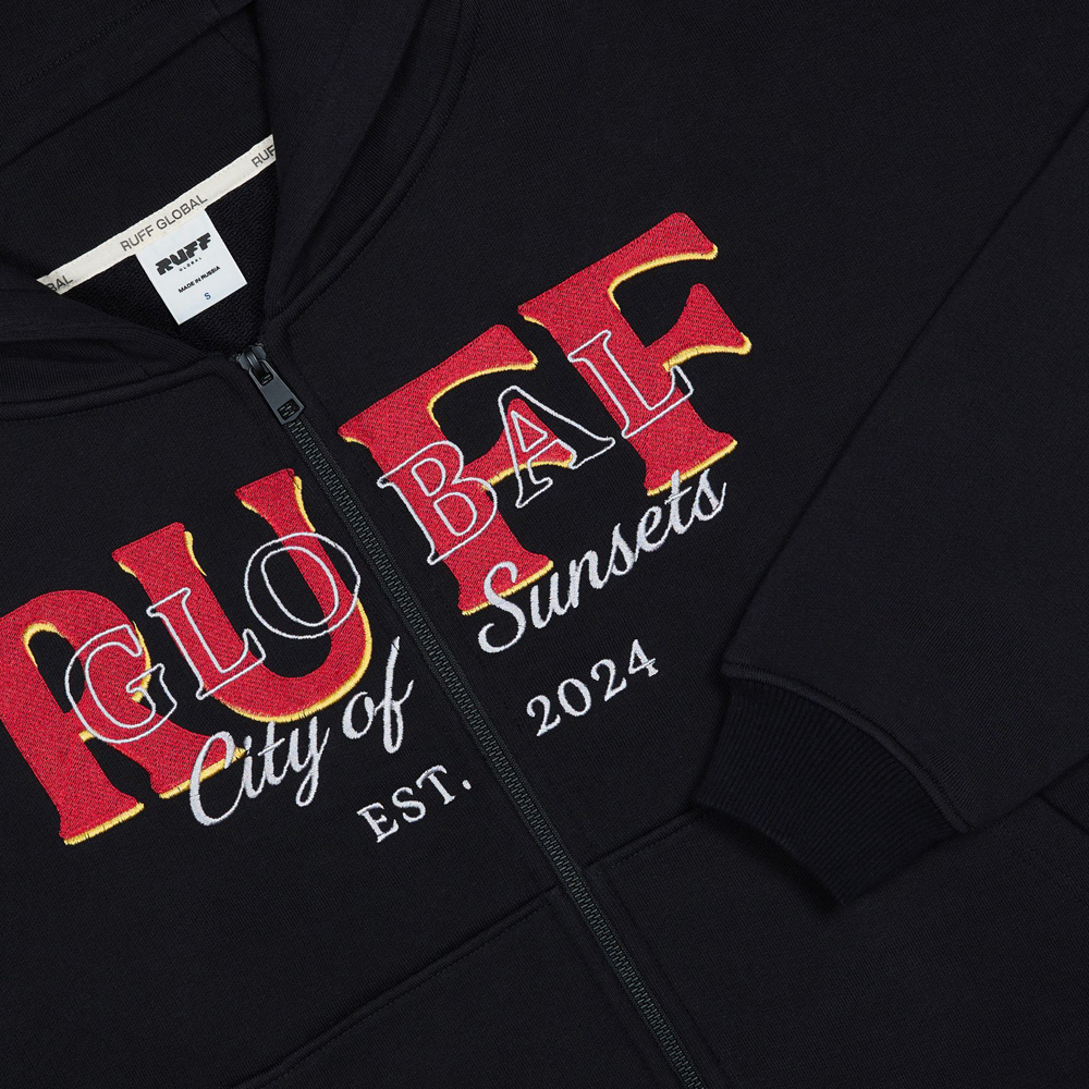 Full-Zip HeavyLuxe Hoodie, Black#109544