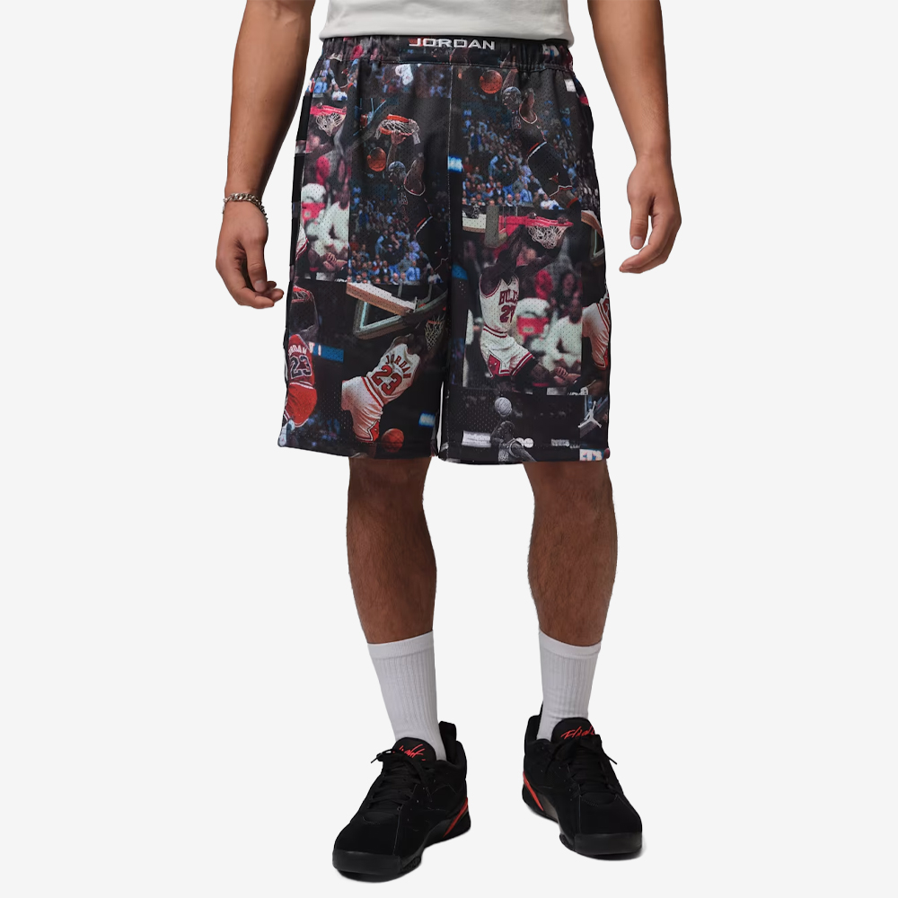 Flight Printed Cat Scratch Shorts, Black#113797