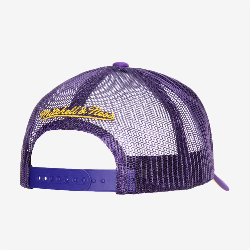 Los Angeles Lakers NBA Billboard Trucker Snapback, Purple/Yellow