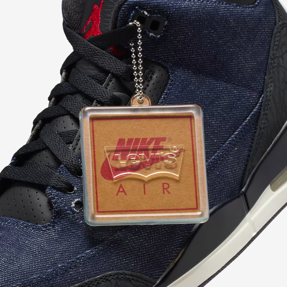 Levi's x AJ 3 Retro SP, Indigo and Gym Red#115918