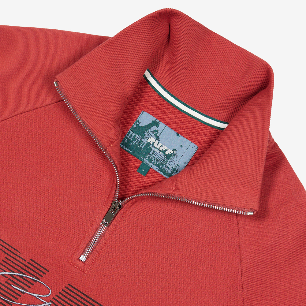 Half-Zip Sweatshirt, Terrakot#112092