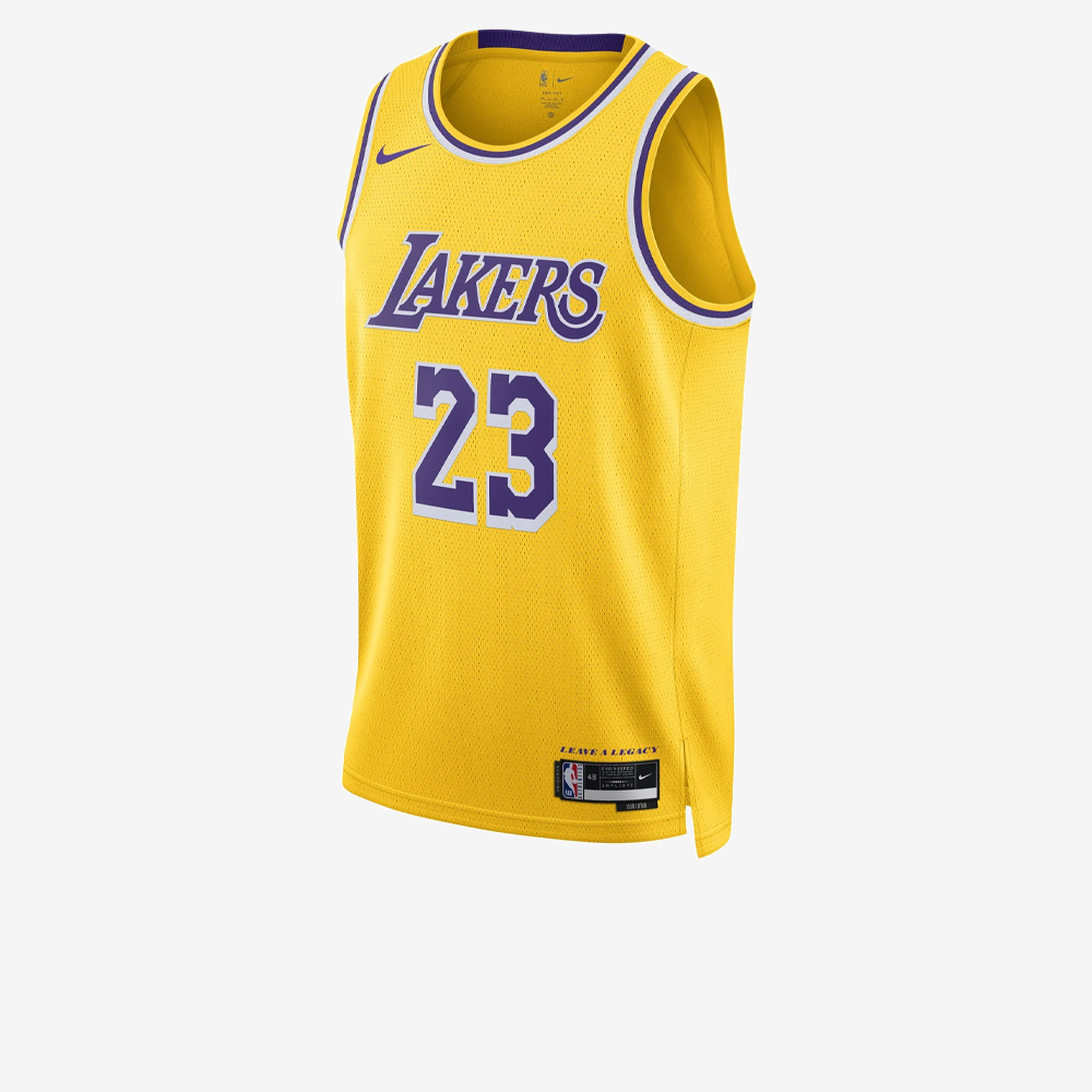 Los Angeles Lakers Icon Edition Dri-FIT NBA Swingman Jersey, Amarillo/James LeBron