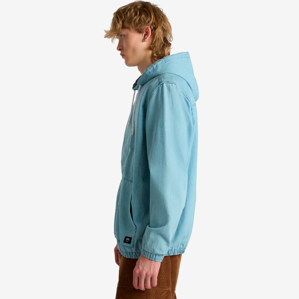 Ashford Denim Full-Zip Hoodie, Stone Wash#101376