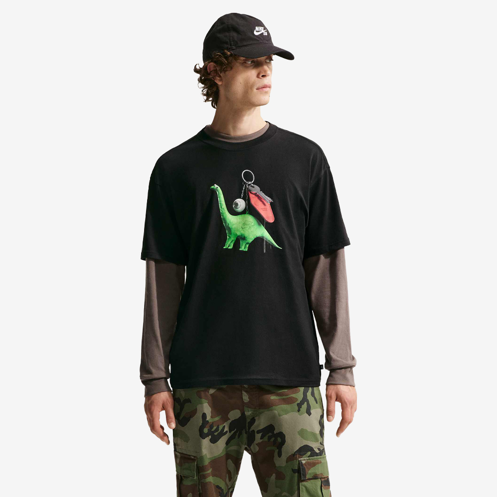 SB Dino Keychain Skate Tee, Black#113985