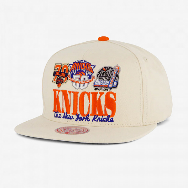 New York Knicks NBA Reframe Retro Snapback, Off White