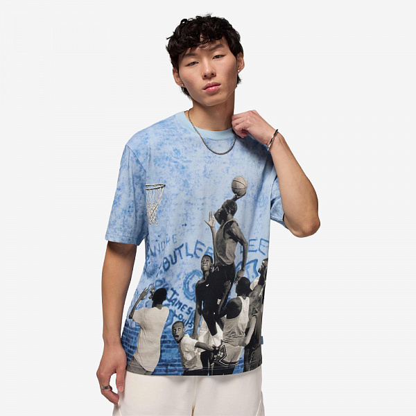 AJ 85 Playground Dunk Graphic T-Shirt, Cirrus Blue/Black