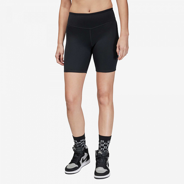 Wmns Sport High-Waisted Bike Shorts, Black/White