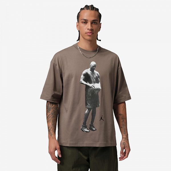 Sport MJ Standing Dri-FIT T-Shirt, Olive Grey/Black