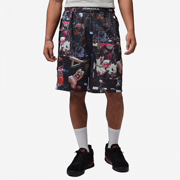 Flight Printed Cat Scratch Shorts, Black
